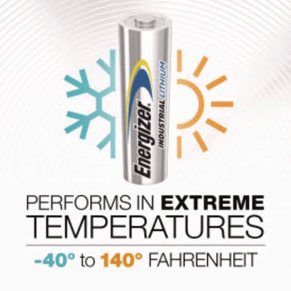 Energizer Lithium Manganese Dioxide Battery, AA 1.5 V 4 PK - LN91PK