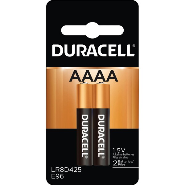 Duracell Coppertop AAAA Alkaline Battery, 1.5V DC, 2 Pack - MX2500B2U
