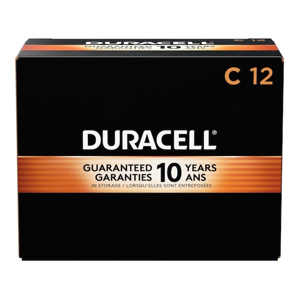 Duracell MN1400, MN1400 Alkaline Battery, C, Coppertop, 12PK - 41333-01401