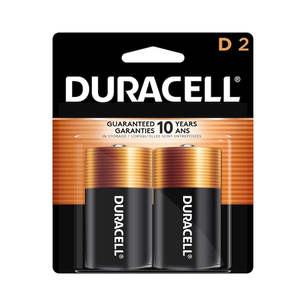 Duracell MN1300B2Z, MN1300 Alkaline Battery, D, Coppertop, 2PK - 41333-09061