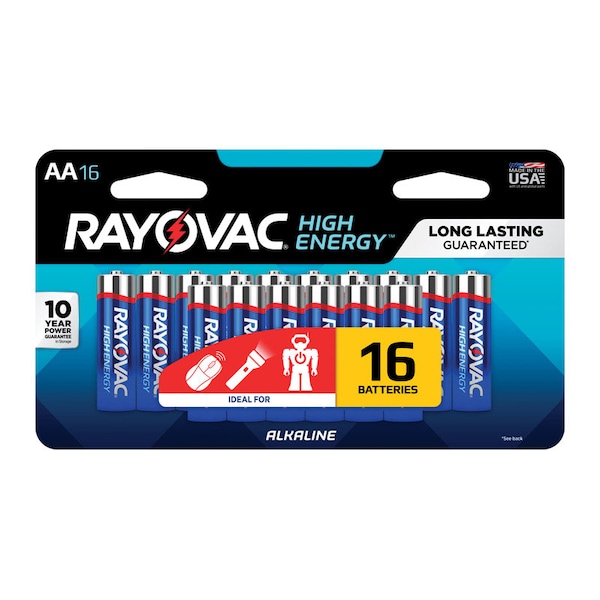 Rayovac Rayovac High Energy AA Alkaline Batteries 16 pk Carded - 815-16LTK