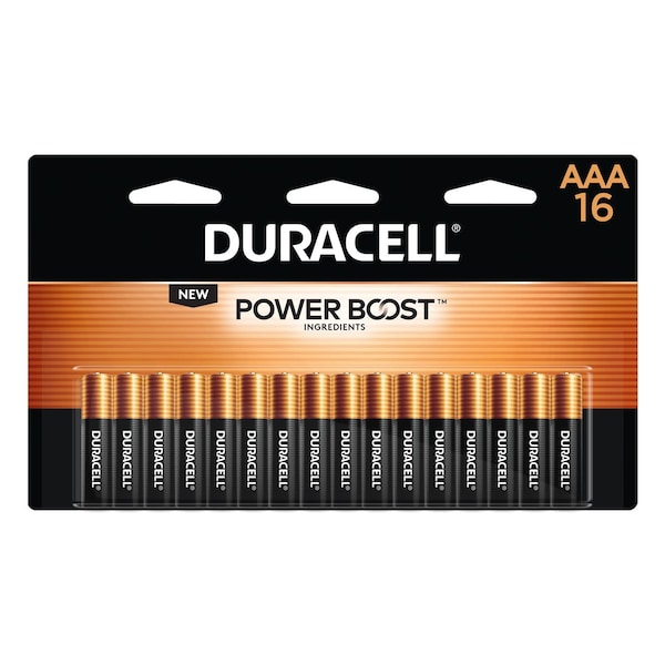 Duracell MN2400B16Z, MN2400 Alkaline Battery, AAA, Coppertop, 16PK - 41333-03831