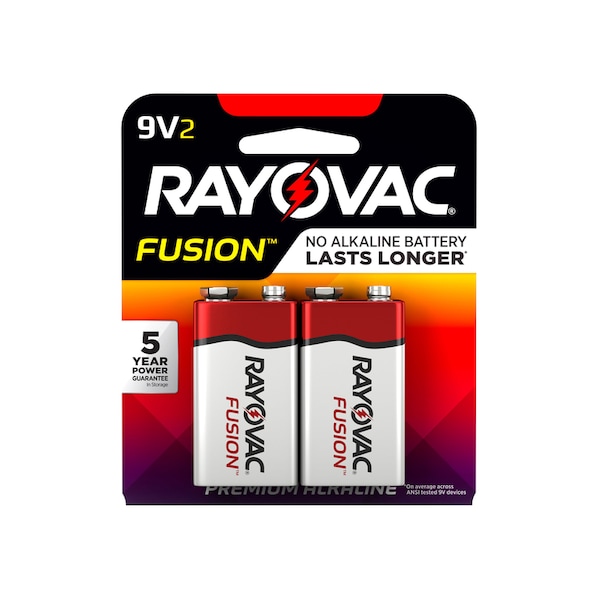 Rayovac Rayovac Fusion 9-Volt Alkaline Batteries 2 pk Carded - A1604-2FUSK