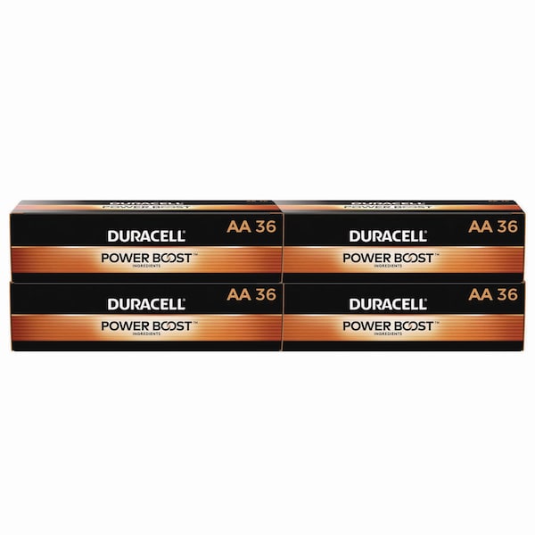 Duracell Power Boost CopperTop Alkaline AA Batteries, 144PK - MN15P36CT