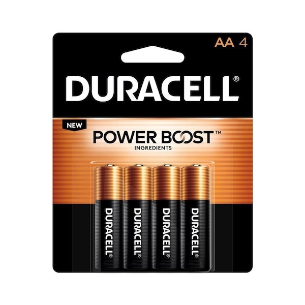 Duracell Alkaline Battery, AA 1.5V DC 1 PK - MN1500B4Z
