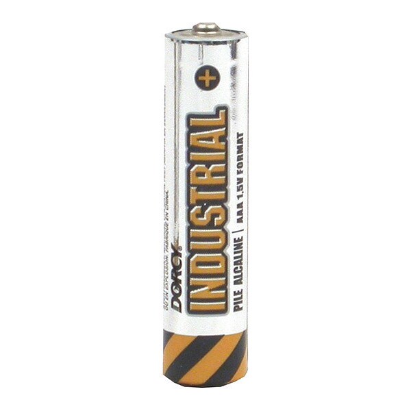 Dorcy Industrial Alkaline Battery, AAA 1.5V DC 1 PK - 41-1851