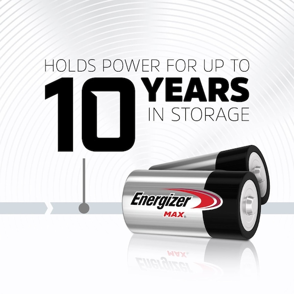 Energizer Zinc Manganese Dioxide (ZnMnO2) Battery, C 1.5 V DC 1 PK - E93BP-8H