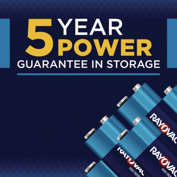 Rayovac Rayovac High Energy Alkaline Battery, 9V DC 9V DC 4 PK - A16044TK