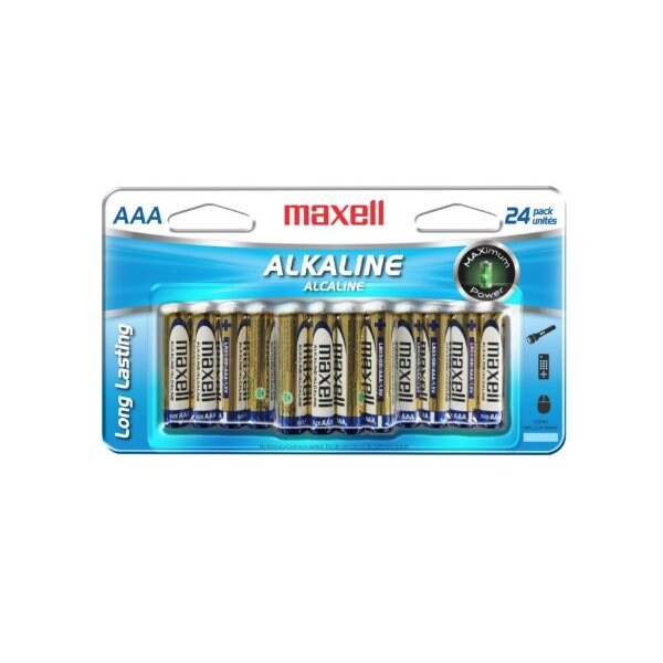 Maxell Maxell LR03 723474 Battery - For Flashlight, Tool, Toy, Smoke Alarm - AAA - 24 / Pack - 723474