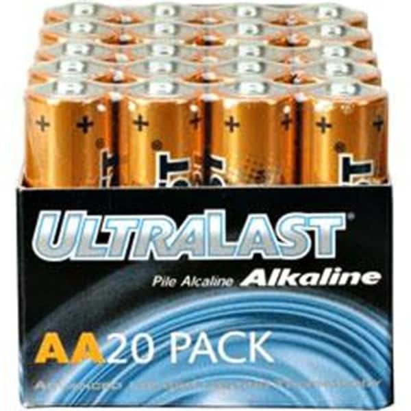 Ultralast Alkaline-Manganese Dioxide (Zn/MnO2) Battery, 1.5V 1 PK - UL20AAVP