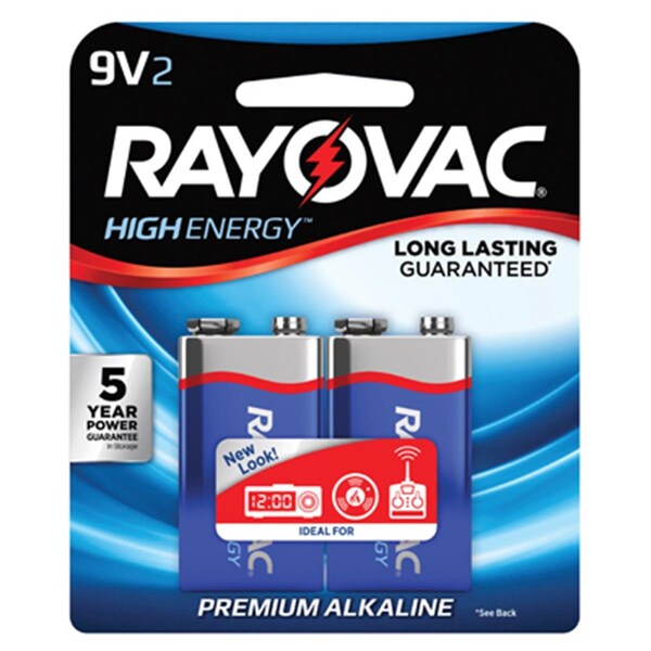 Rayovac Spectrum-Rayovac 550012 9V Alkaline Batteries - Pack of 2 - 550012
