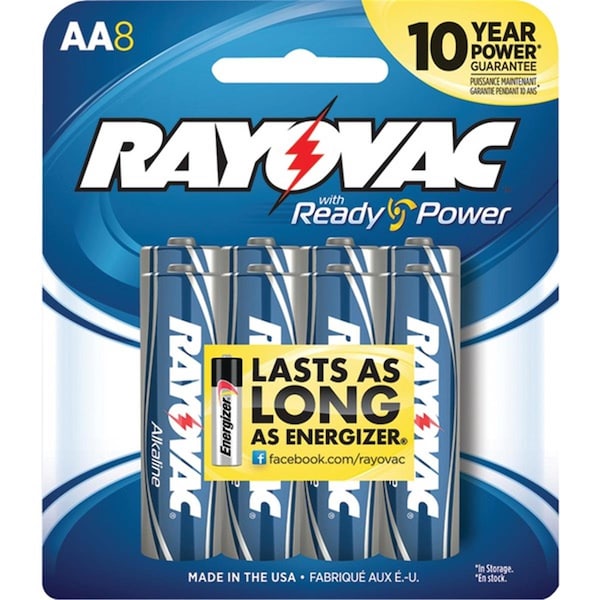 Rayovac Alkaline PDQ Tray of Carded AA Batteries - RA392215