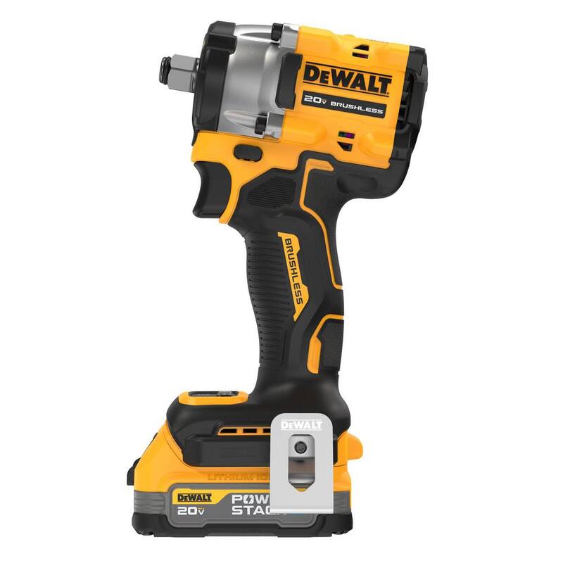 Juego de llave de impacto compacta inalámbrica de 1/2 pulgadas con baterías de 1.7Ah y cargador de 20V de iones de litio DEWALT - DCF921E1WCBP034