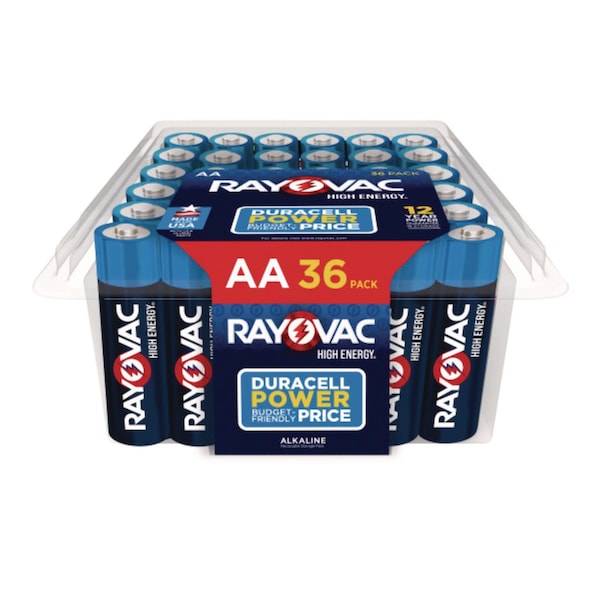 Rayovac Rayovac High Energy Alkaline Battery, AA 1.5V DC 36 PK - 81536PPK