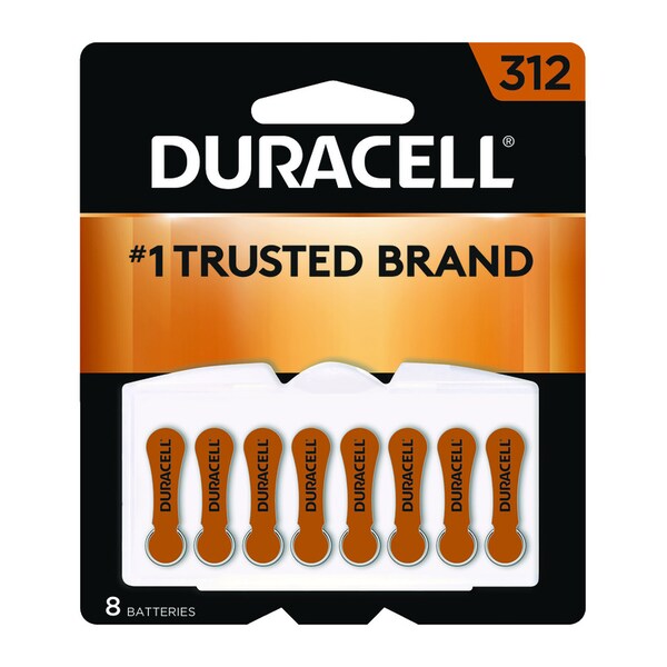 Duracell Duracell Zinc Air 312 1.4 V 185 mAh Hearing Aid Battery 8 pk - DA312B8ZM09