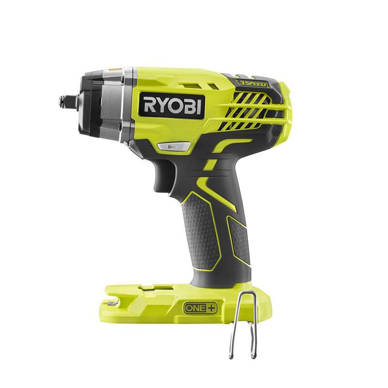 Llave de impacto inalámbrica de 3/8 pulgadas y 3 velocidades RYOBI ONE+ 18V con batería de 2.0 Ah y cargador - P263-PSK005