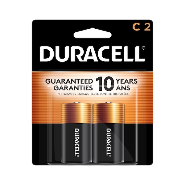 Duracell MN1400B2Z, MN1400 Alkaline Battery, C, Coppertop, 2PK - 41333-09161