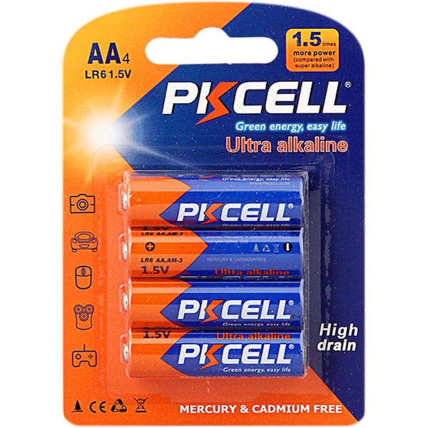 Pkcell 1.5V Ultra Digital Alkaline AA Battery, 60PK - PK130287