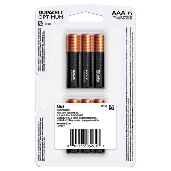 Duracell Duracell Optimum AAA Alkaline Batteries 6 pk Carded - 32648