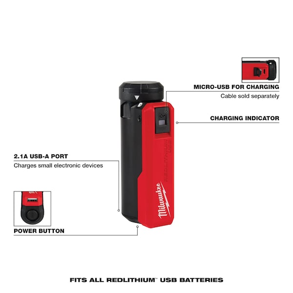 Milwaukee Tool USB Rechargeable Portable Power Source & Charger - 48-59-2012
