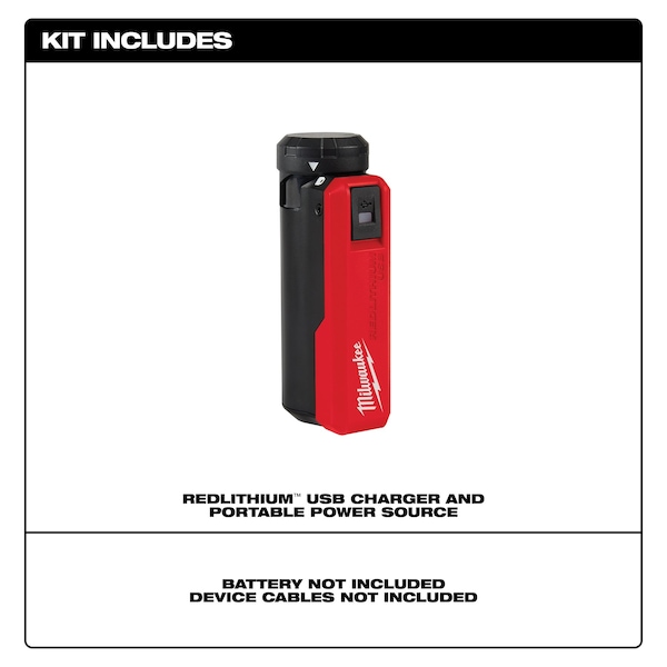 Milwaukee Tool USB Rechargeable Portable Power Source & Charger - 48-59-2012