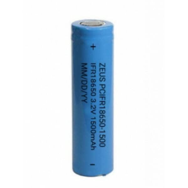 Zeus Battery Products 3.2V 1500MAH LIFEPO4 BATTERY - PCIFR18650-1500