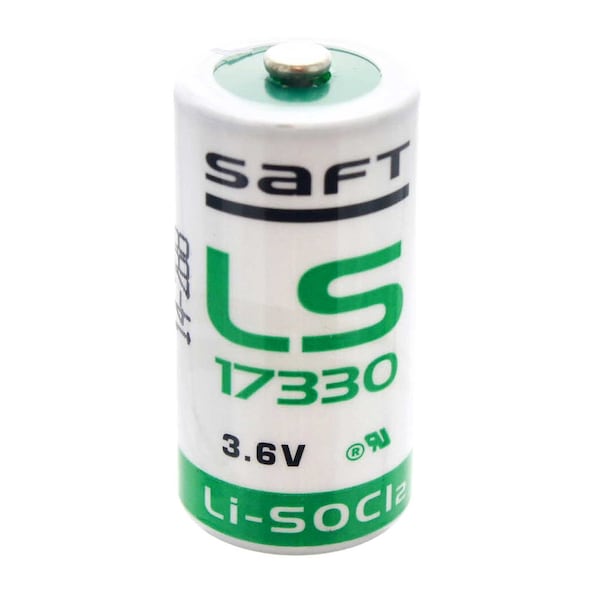 Saft LS17330 2/3 A Size 3.6V 2.1Ah Lithium Thionyl Chloride Battery - LS17330