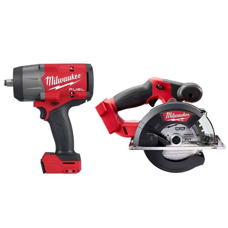Milwaukee M18 FUEL Llave de Impacto Inalámbrica con Anillo de Fricción y Sierra Circular - 2967-20-2782-20