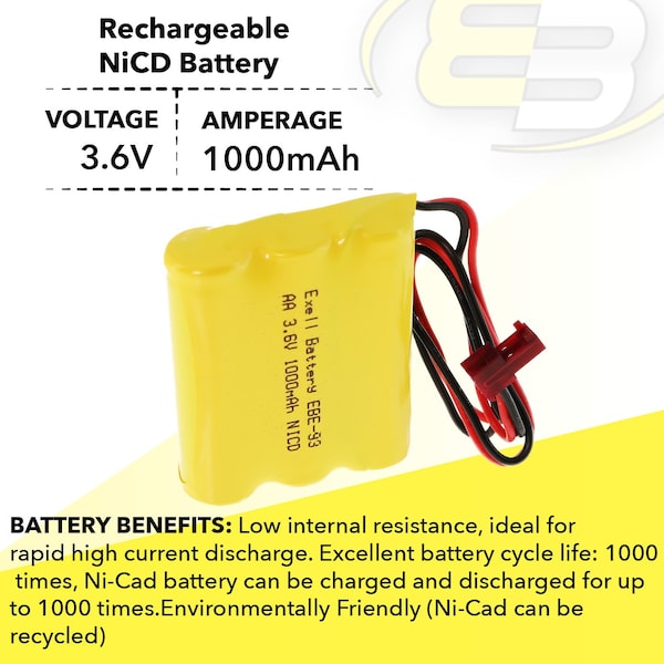 Exell Battery Emergency Lighting Battery Fits Sure-Lites 026-148, 26-148, LPX70RWH - EBE-93