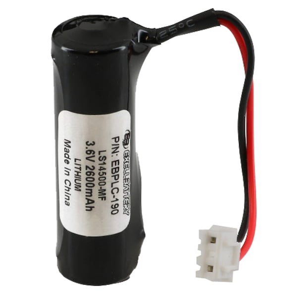 Exell Battery 3.6V Lithium PLC Computer Backup Battery Replaces Dantona COMP-190 - EBPLC-190