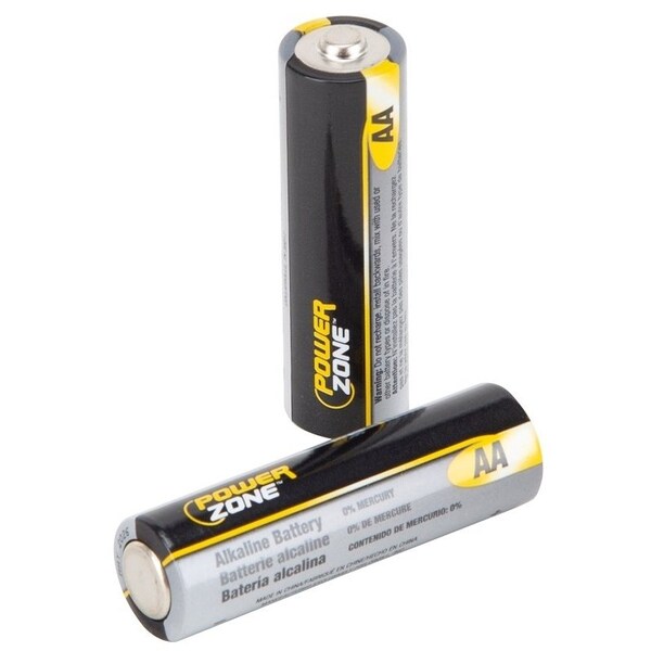 Powerzone Battery, 1.5 V Battery, AA Battery, Zinc, Manganese Dioxide, and Potassium Hydroxide - LR6-8P-DB