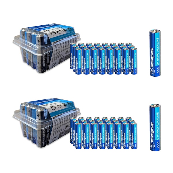 Westinghouse AAA 1.5V Dynamo Alkaline Plastic Tub 48PK 2 x 24 Pack Tubs - WES-LR03-PB24-CB2