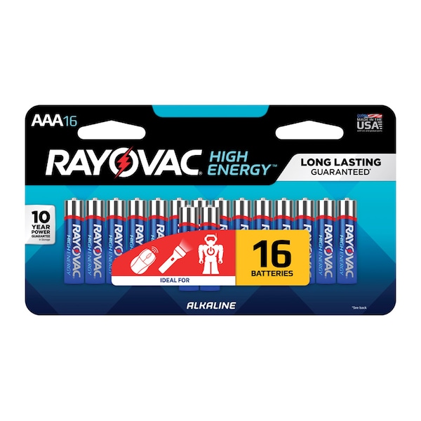 Rayovac Rayovac High Energy AAA Alkaline Batteries 16 pk Carded - 824-16LTK