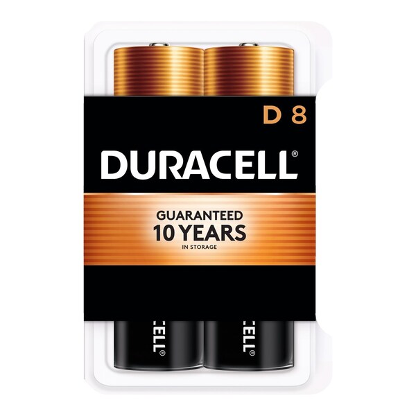 Duracell MN13RT8Z, MN1300 Alkaline Battery, D, Coppertop, 8PK - 41333-76964