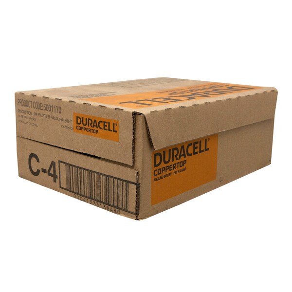 Duracell Duracell Alkaline Primary Major Cells C 4 Count, PK18 - 13848