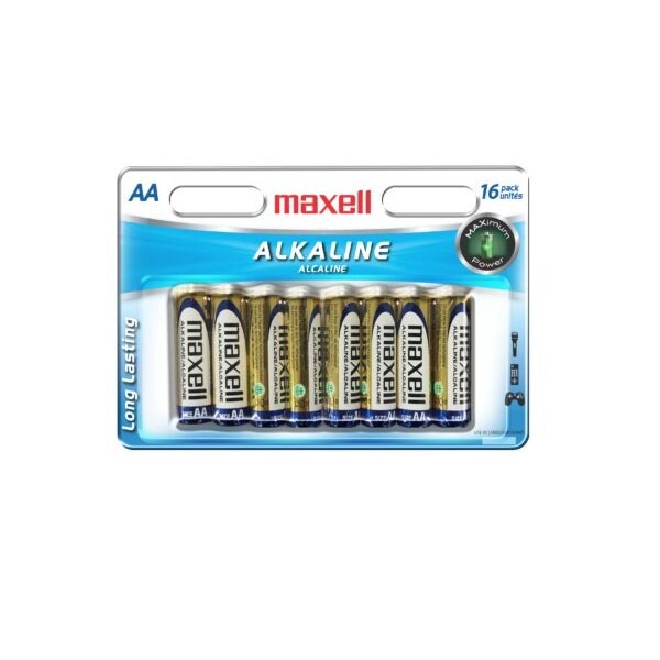 Maxell Maxell LR6 723466 Battery - For Flashlight, Toy, Smoke Alarm, Tool - AA - 16 / Pack - 723466