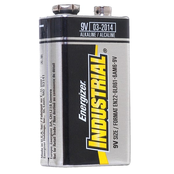 Border States Electronics Industrial Alkaline Battery, 9V DC 9V DC 1 PK - 114575