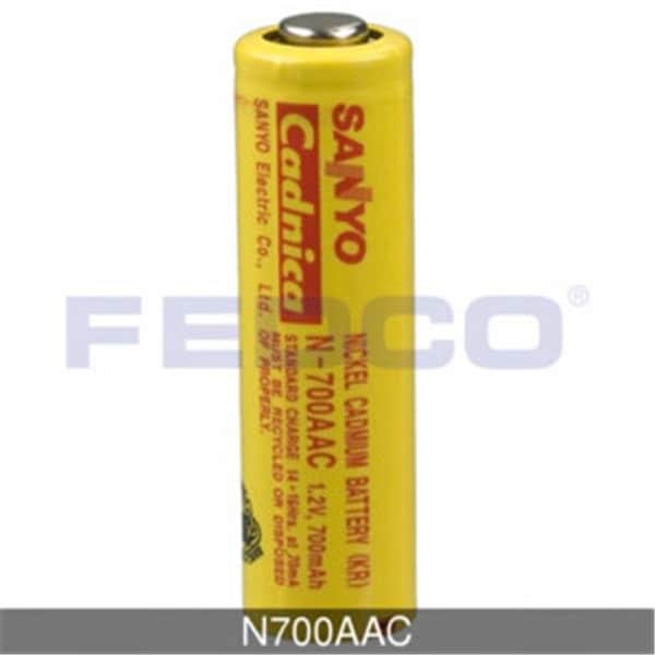 Fedco Batteries FedCo Batteries Compatible with  Sanyo N700AAC 1.2V 700mAh AA Powersonic Nickel Cadmium Battery For Consumer Industrial Applications - N700AAC