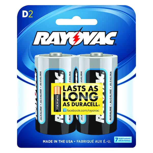 Rayovac Rayovac High Energy D Alkaline Batteries 2 pk Carded - 813-2 GENK.01