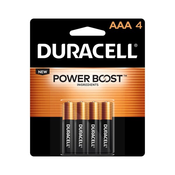 Duracell MN2400B4Z, MN2400 Alkaline Battery, AAA, Coppertop, 4PK - 41333-04061