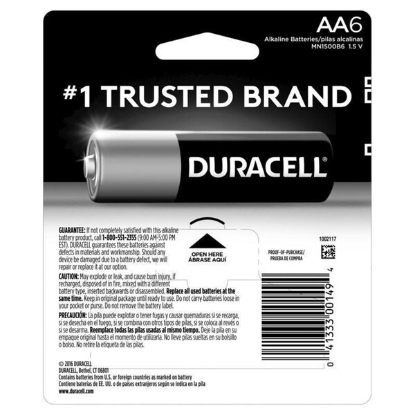 Duracell Duracell Coppertop AA Alkaline Batteries 6 pk Carded - MN1500B6