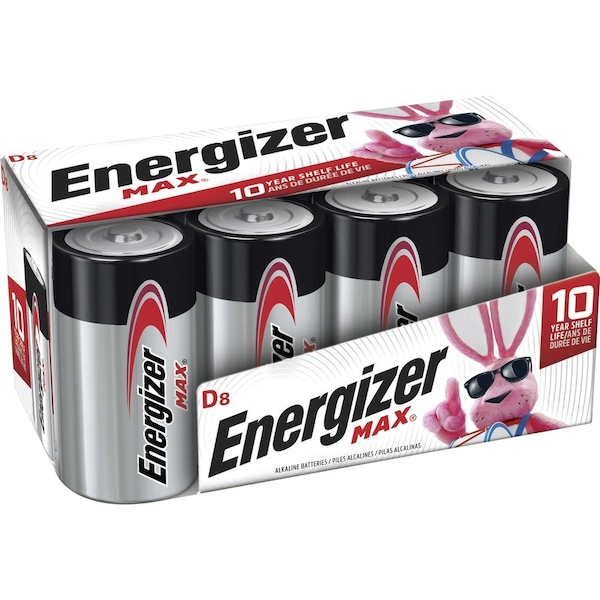 Eveready BATTERY, ALKA, D, 8PK, ENGZR - EVEE95FP8CT