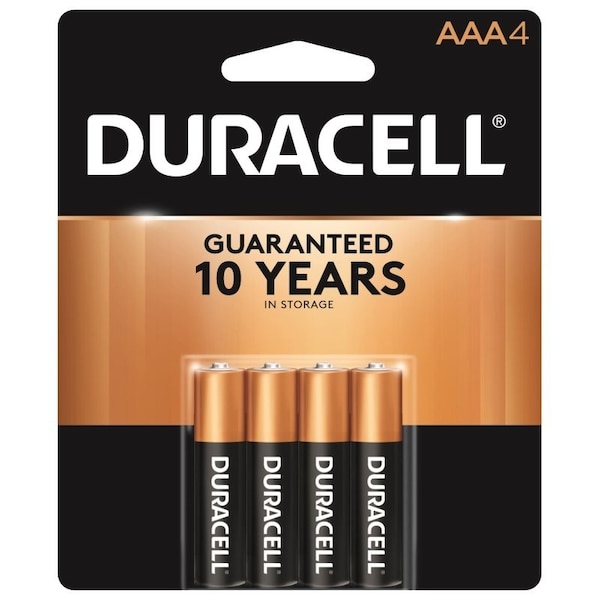 Duracell Battery, 15 V Battery, 115 Ah, AAA Battery, Alkaline, Manganese Dioxide - MN2400B4Z AAA