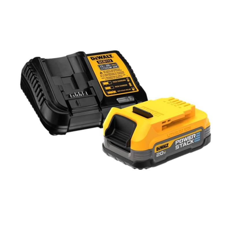 DEWALT Atomic 20-Volt Maximum Llave de Impacto Inalámbrica sin Escobillas de 1/2 pulgadas con batería POWERSTACK de 1.7 Ah y cargador - DCF921BWCBP034C