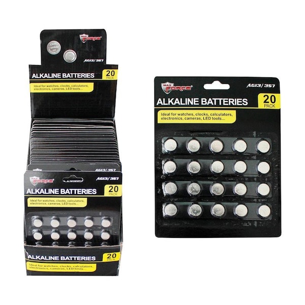 Diamond Visions Diamond Visions MAX Force Alkaline AG13/357 3 V Button Cell Battery 20 pk - 01-0930