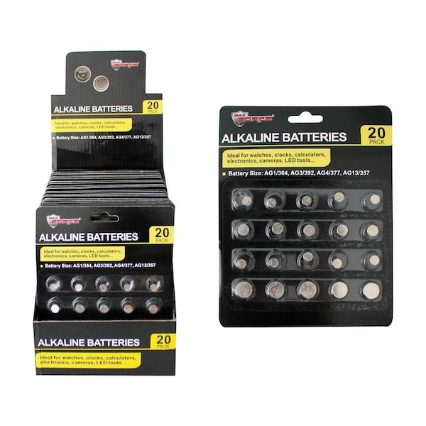 Diamond Visions Diamond Visions MAX Force Alkaline Assorted 3 V Button Cell Battery 20 pk - 22-2220641