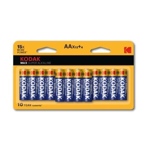 Kodak 50 mm XTRALIFE Alkaline AA Battery, Black, 60PK - 30422636