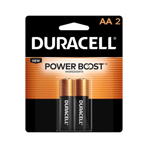 Duracell MN1500B2Z, MN1500 Alkaline Battery, AA, Coppertop, 2PK - 41333-09261