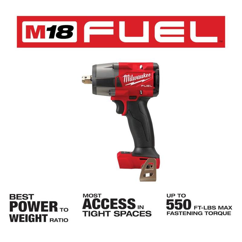 Amoladora de troquel de frenado sin escobillas inalámbrica de 1/4 de pulgada Milwaukee M18 FUEL 18V de iones de litio (Herramienta solamente) con llave de impacto de medio torque de 1/2 de pulgada - 2939-20-2962P-20