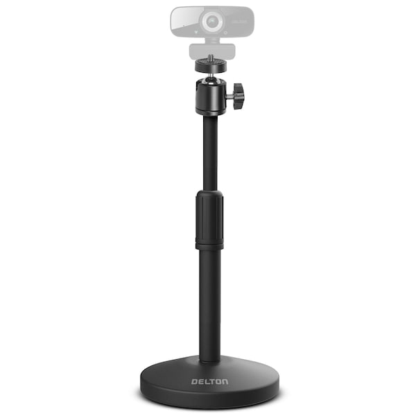 Delton 360 Degree Webcam Stand, Camera Stand for Video Calls/Streaming/Recording - Black - T301